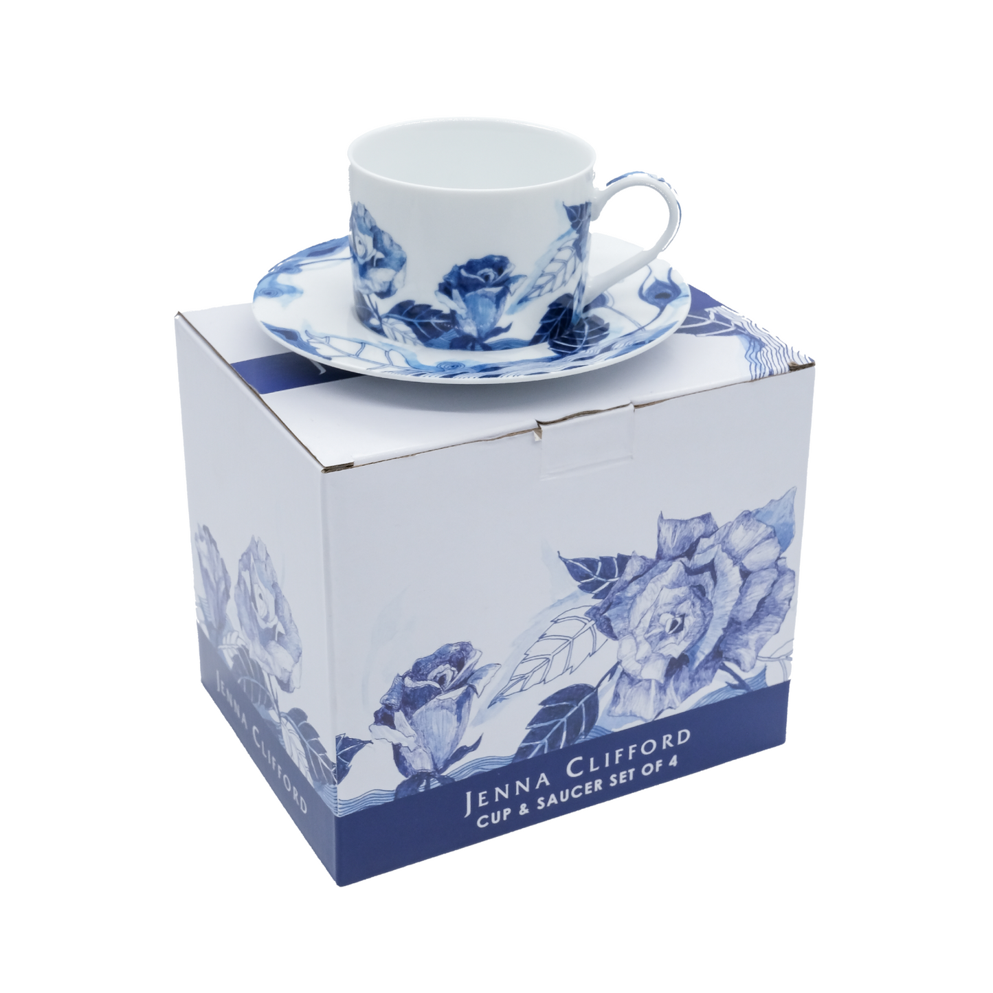 Mayfair Plumage Cup & Saucer, Set of 4